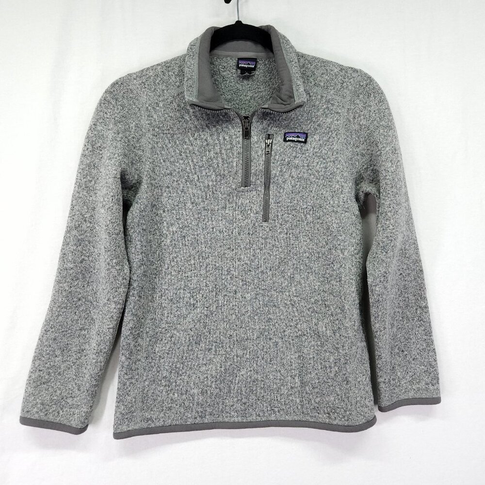 Patagonia Girl's Better Sweater Fleece Jacket Youth Size Large 12 Gray